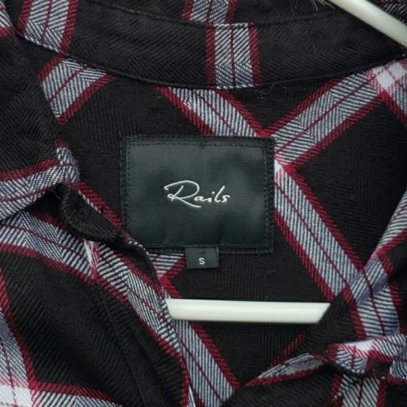 Rails Black Plaid Hunter Button Down Shirt Size S - Picture 5 of 8